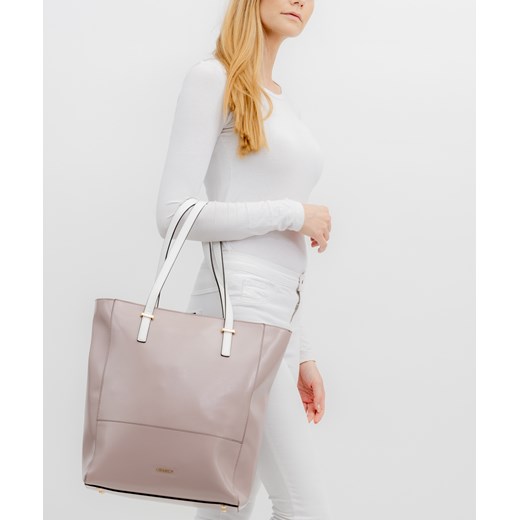 Shopper bag Puccini matowa na ramię bez dodatków mieszcząca a6 elegancka 