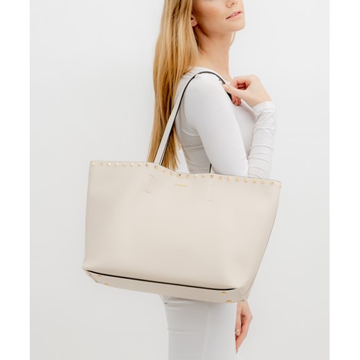 Shopper bag Puccini bez dodatków ze skóry ekologicznej duża na ramię matowa 