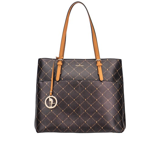 Shopper bag Puccini czarna z nadrukiem elegancka 
