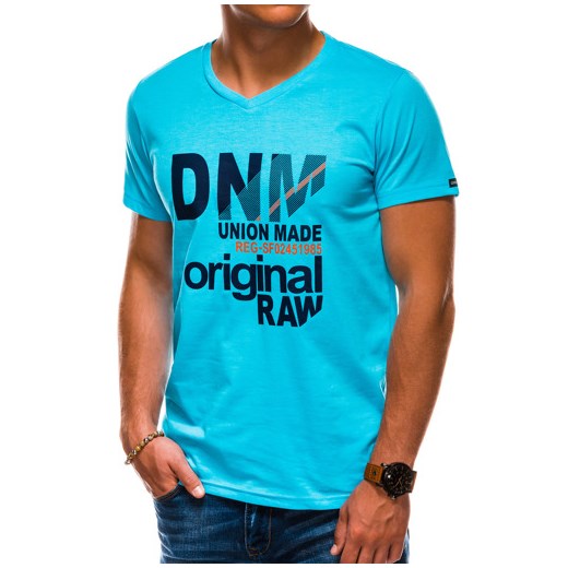 T-shirt męski Ombre z krótkim rękawem młodzieżowy z nadrukami 
