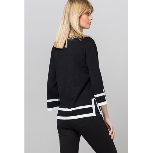 Prosty sweter z lamówkami Monnari XL E-Monnari