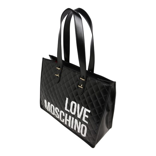 Shopper bag Love Moschino ze skóry młodzieżowa duża na ramię 