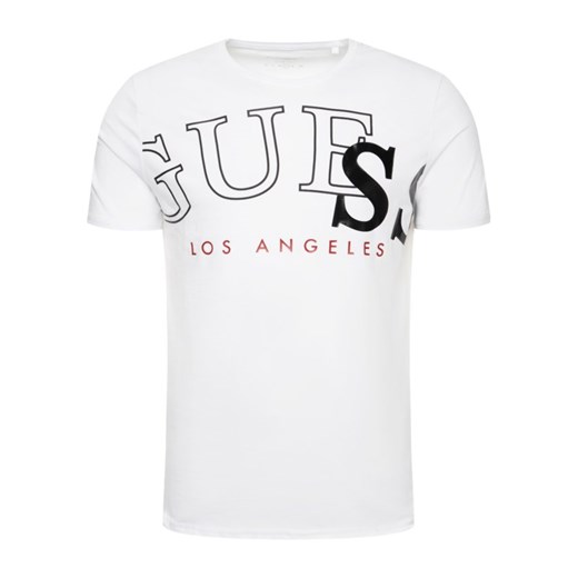 T-shirt męski Guess biały z krótkimi rękawami 