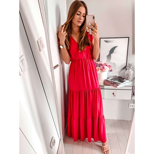 Sukienka Maxi  Rebecka- czerwona L'Amour  uniwersalny L'amour Boutique