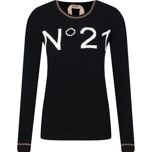 Sweter damski N21 casual z okrągłym dekoltem 