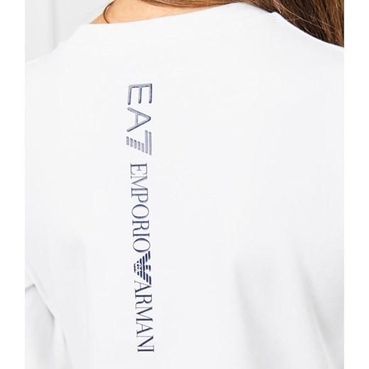 Biała bluza damska Ea7 krótka 