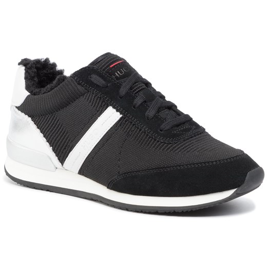 Czarne buty sportowe damskie Hugo Boss na wiosnę