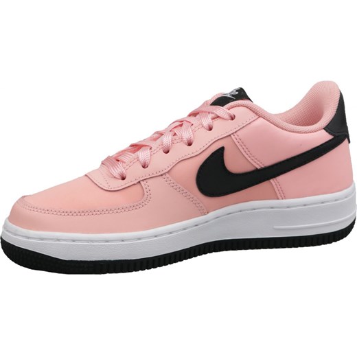 Buty sportowe damskie różowe Nike do biegania air force gładkie sznurowane płaskie 