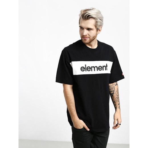 T-shirt męski czarny Element bawełniany z krótkimi rękawami 