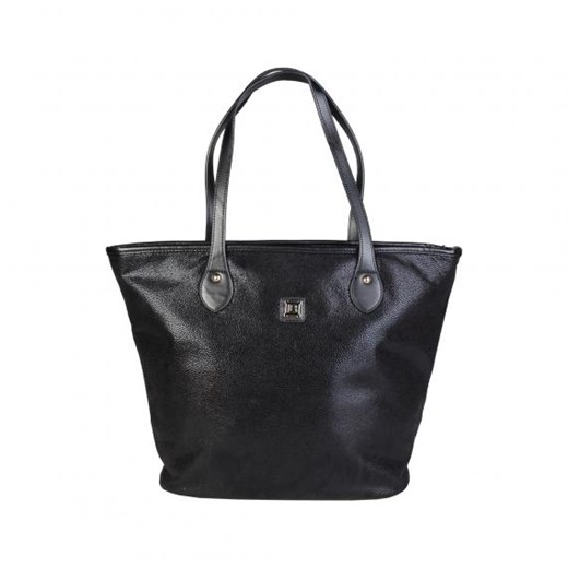 Shopper bag czarna Laura Biagiotti lakierowana 