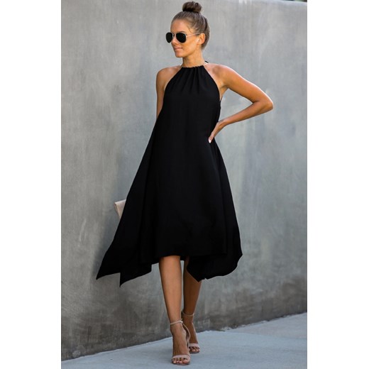 Sukienka IVET czarna bez wzorów 