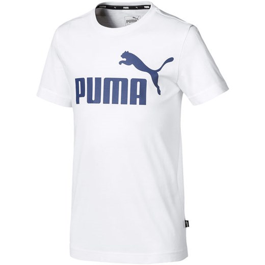 T-shirt chłopięce Puma z krótkim rękawem biały bawełniany 