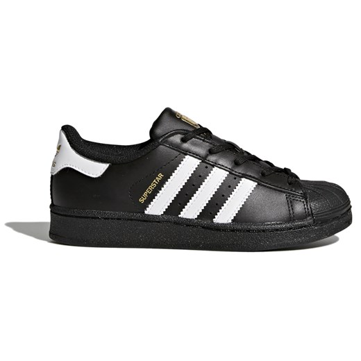 Trampki dziecięce czarne Adidas ze skóry 