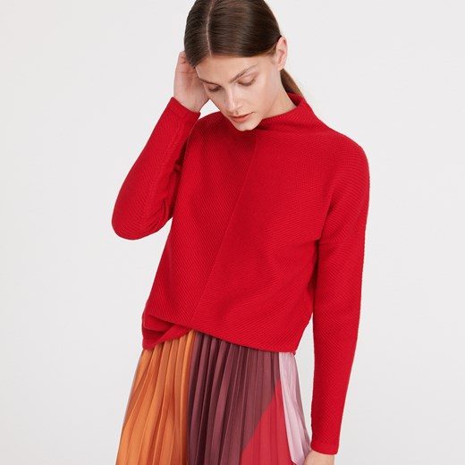 Reserved - Sweter ze stójką - Czerwony Reserved  L 