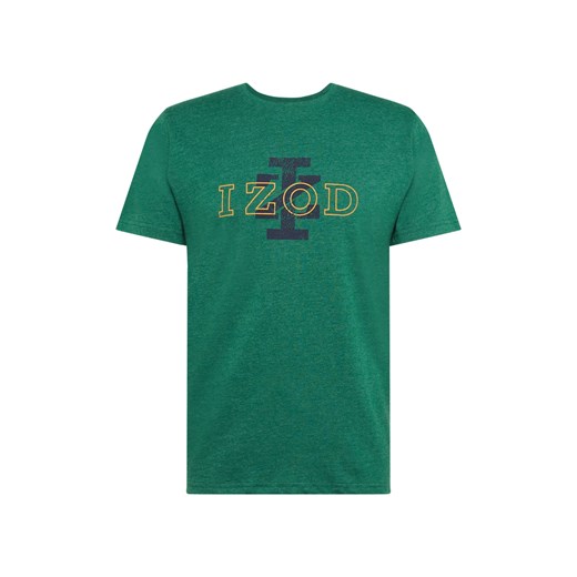 Zielony t-shirt męski Izod z krótkim rękawem z jerseyu 