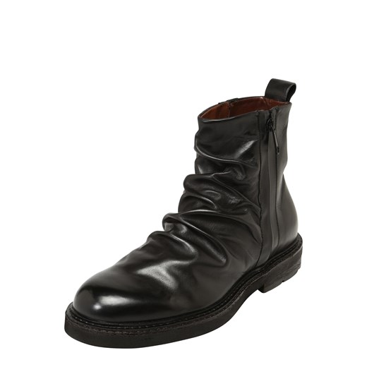 Buty zimowe męskie A.S.98 czarne skórzane 