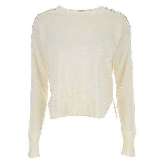 Pinko Sweter dla Kobiet, biały, Wiskoza, 2021, 38 M