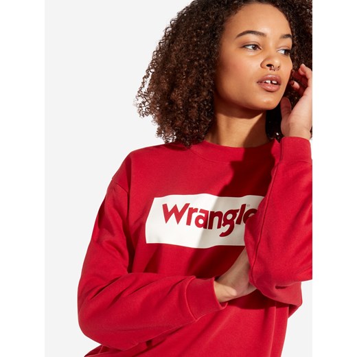 Bluza damska Wrangler czerwona z napisami 