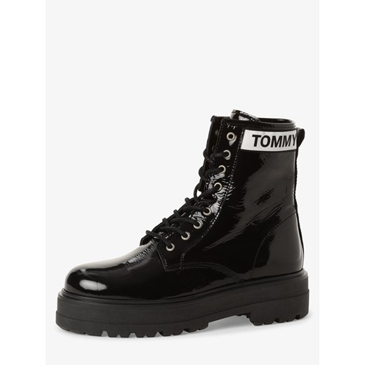 Tommy Jeans - Skórzane kozaki damskie, czarny Tommy Jeans  36 vangraaf