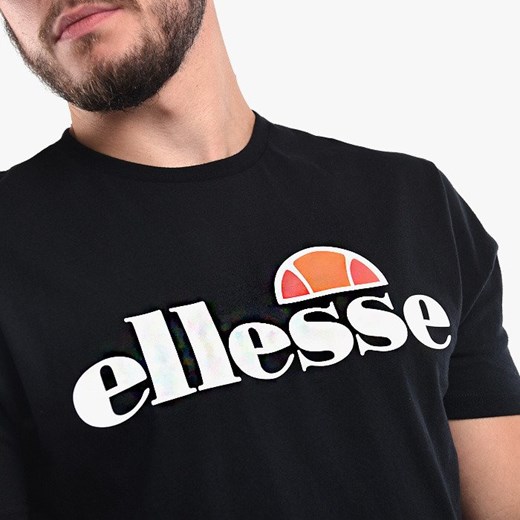 Czarny t-shirt męski Ellesse młodzieżowy z krótkim rękawem 