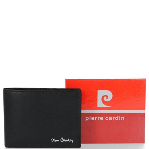Pierre Cardin Firmowe i Klasyczne Portfele Męskie wykonane z wysokiej jakości miękkiej Skóry Naturalnej Czarne Pierre Cardin   okazyjna cena PaniTorbalska 