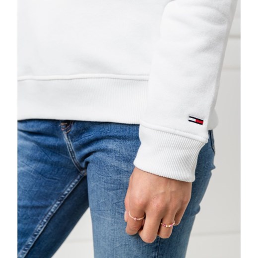 Bluza damska Tommy Jeans z napisami biała krótka 