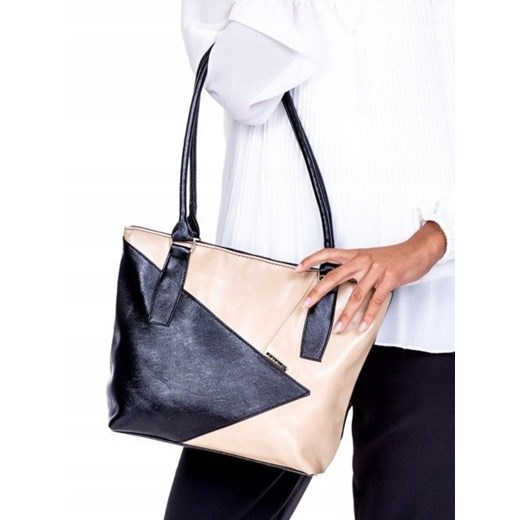 Shopper bag 4U Cavaldi na ramię ze skóry ekologicznej elegancka mieszcząca a7 