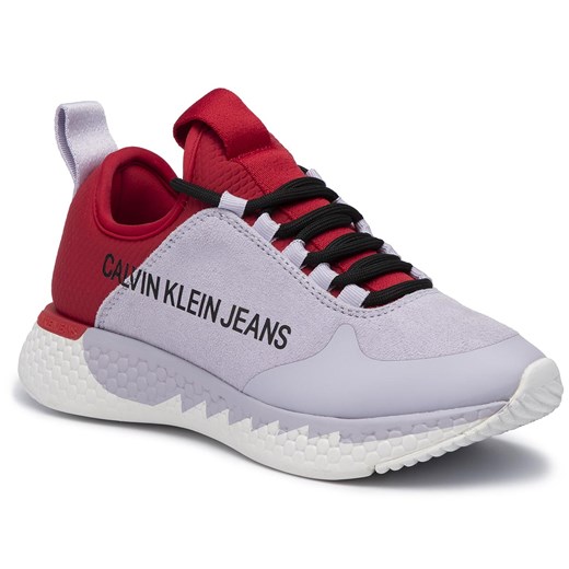 Sneakersy CALVIN KLEIN JEANS - Adamina B4R0826  Lilac/Racing Red Calvin Klein  37 eobuwie.pl