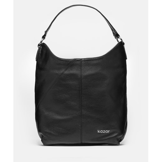 Shopper bag Kazar skórzana na ramię bez dodatków matowa 