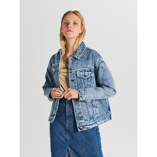 Cropp - Klasyczna kurtka jeansowa - Niebieski  Cropp L 