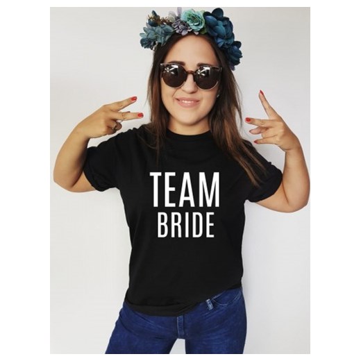 Koszulka czarna Sizeme z napisem team BRIDE