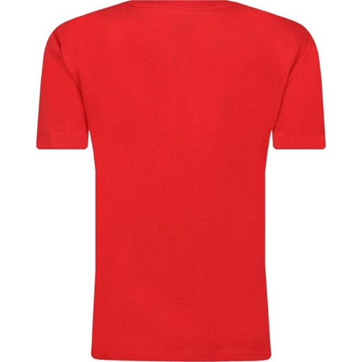 Czerwony t-shirt chłopięce Polo Ralph Lauren z krótkim rękawem 
