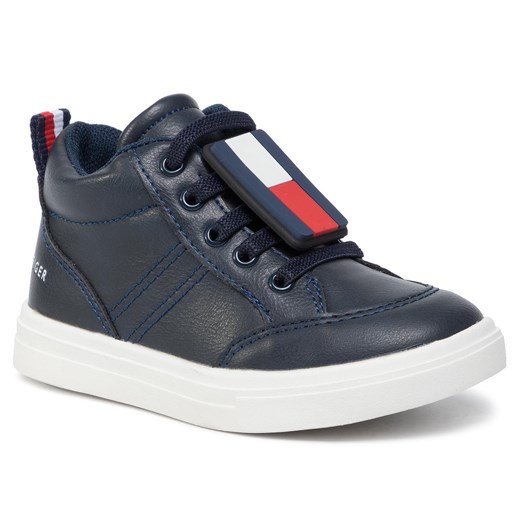 Sneakersy TOMMY HILFIGER - High Top Lace-Up Sneaker T1B4-30495-0741800 Blue 800  Tommy Hilfiger 28 eobuwie.pl