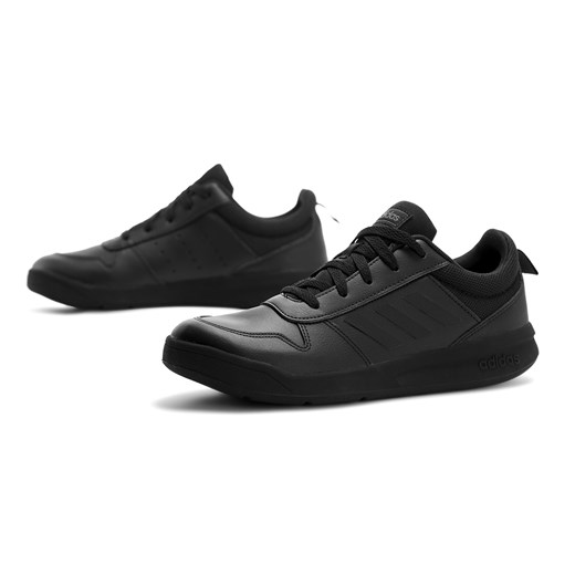 Buty sportowe damskie Adidas do biegania czarne bez wzorów płaskie 