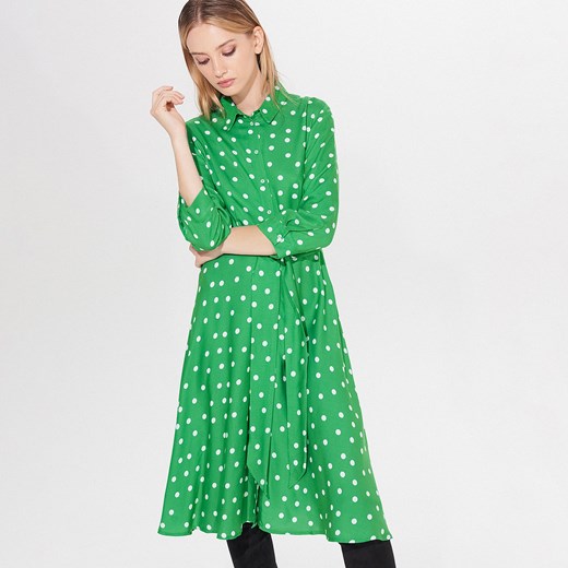 Mohito - Koszulowa sukienka z wiskozy - Zielony  Mohito 36 