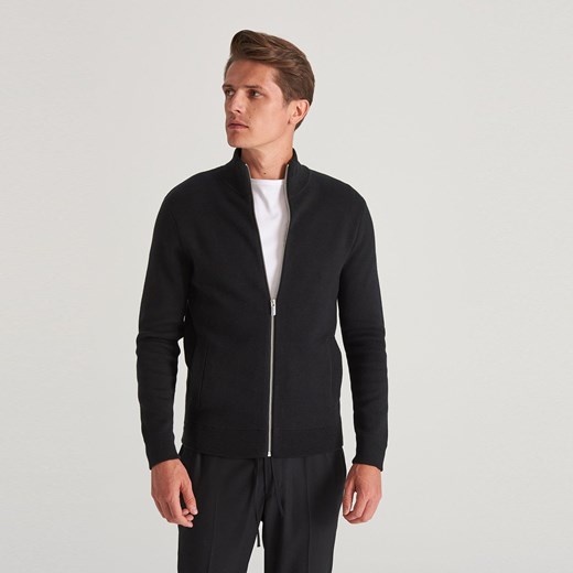 Reserved - Rozpinany sweter ze stójką - Czarny Reserved  M 