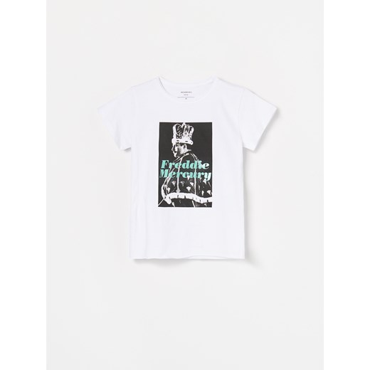 Reserved - Bawełniany T-shirt Freddie Mercuty - Biały  Reserved 146 