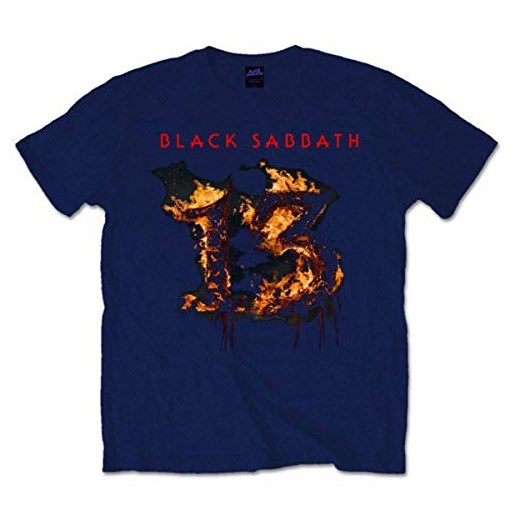 Black Sabbath 13 album logo oficjalny Nue męski niebieski T-Shirt -  xxl niebieski