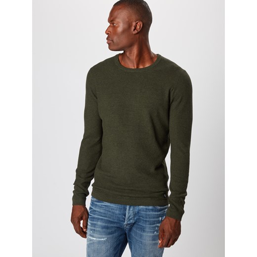 Tom Tailor Denim sweter męski zielony bez wzorów 