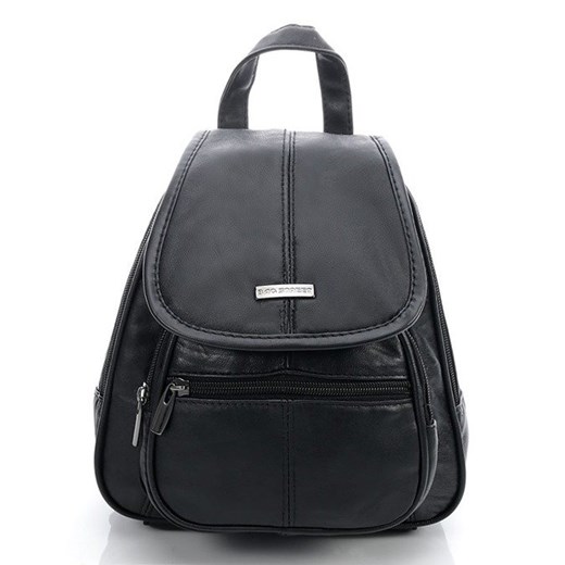 Skórzany plecak damski czarny Bag Street GA33