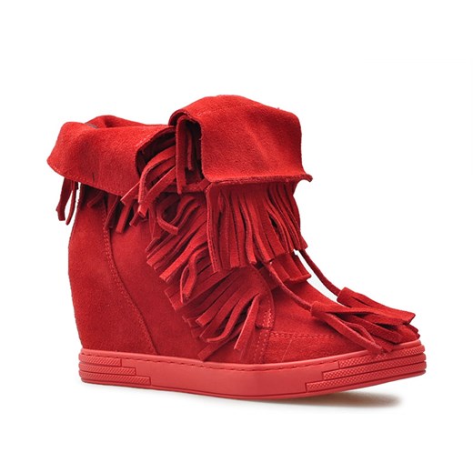 Sneakersy Exclusive Roberto 506 Czerwone zamszowe