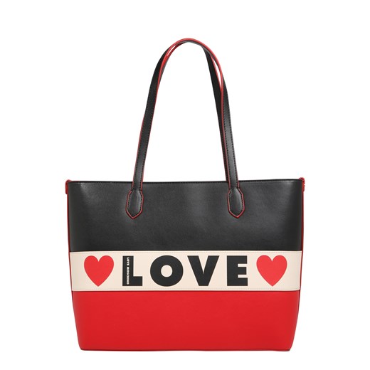 Shopper bag Love Moschino ze skóry mieszcząca a4 matowa elegancka na ramię 