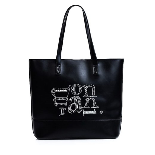 Czarna shopper bag Monnari ze skóry ekologicznej elegancka 