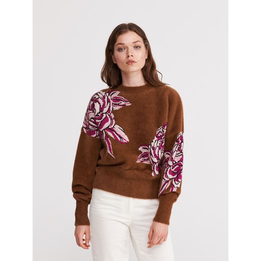 Reserved - Sweter z żakardowym wzorem - Wielobarwny  Reserved S 