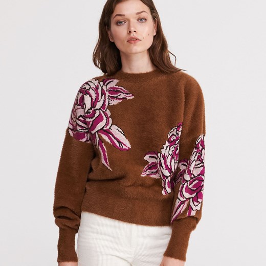Reserved - Sweter z żakardowym wzorem - Wielobarwny  Reserved M 