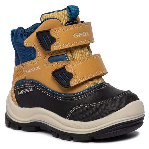 Geox buty zimowe dziecięce trzewiki bez wzorów na rzepy 