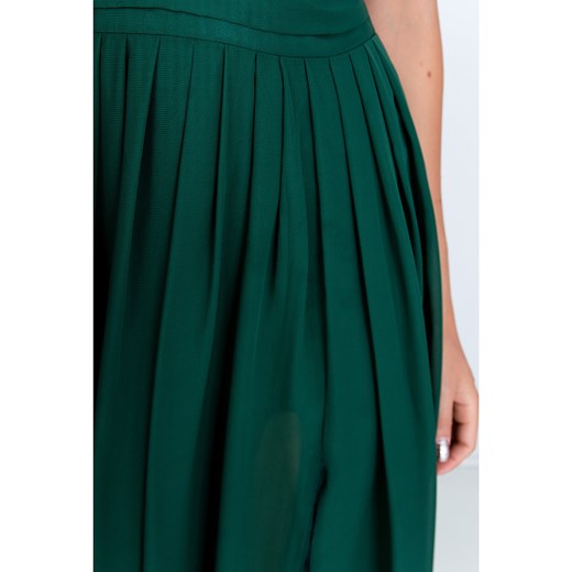 Długa zielona sukienka z rozcięciem  Zoio M zoio.pl wyprzedaż 