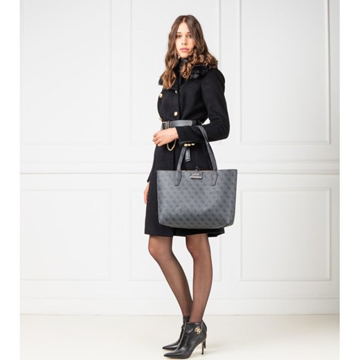 Shopper bag Guess na ramię bez dodatków wielokolorowa z nadrukiem elegancka 
