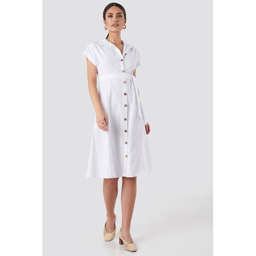 Trendyol Binding Detailed Shirt Dress - White Trendyol  38 NA-KD