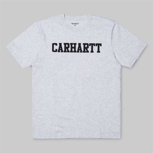 Koszulka męska Carhartt College T-Shirt I024772 ASH HEATHER/BLACK Carhartt Wip   sneakerstudio.pl